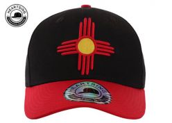 Hombo de snapback de borde negro negro con logotipo de bordado rojo elevado