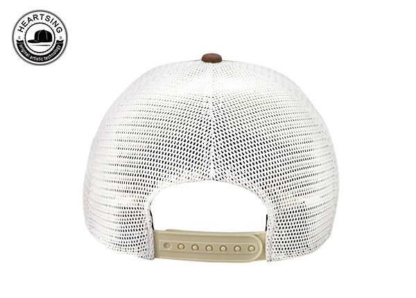 Atrás del sombrero de camionero bordado marrón personalizado