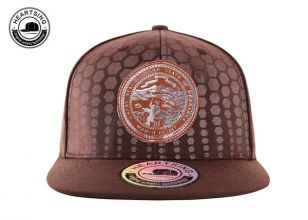 Tapa ajustada de la factura del sombrero snapback para hombre Brown