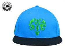 Snapback negro y azul Snapback Two Tone Flat Borded Hat para hombres y mujeres