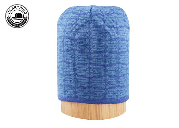 Hombo de gorro personalizado Fashion Custom Winter Blue Baanie-B004