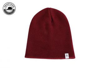 Gorro de gorro personalizado Fashion Fashion Custom Winter Wine Red Beanie-B005