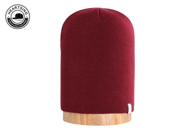 Gorro de gorro personalizado Fashion Fashion Custom Winter Wine Red Beanie-B005