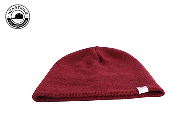 Gorro de gorro personalizado Fashion Fashion Custom Winter Wine Red Beanie-B005