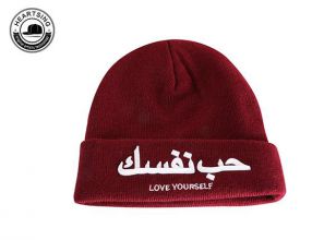 Hombo de gorro personalizado Fashion Custom Winter Red Beanie-B007