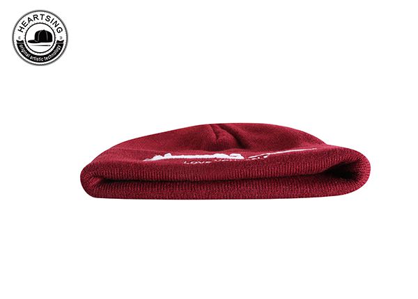 Hombo de gorro personalizado Fashion Custom Winter Red Beanie-B007