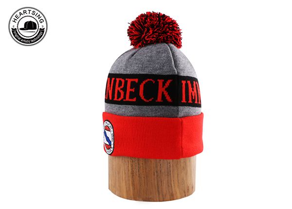 Hat de punto de punto de espía gris personalizado personalizado B014