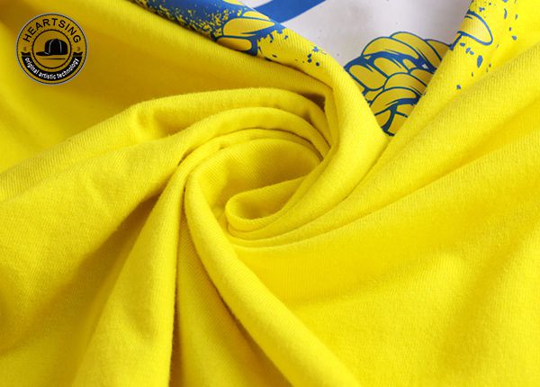 camisetas personalizadas para hombres moda personalizada con estampado de algodón amarillo blanco thish-tsh001