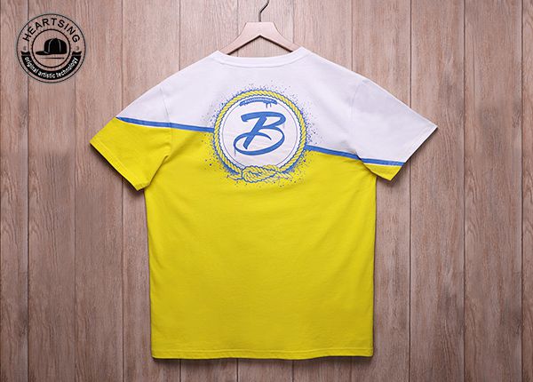 camisetas personalizadas para hombres moda personalizada con estampado de algodón amarillo blanco thish-tsh001