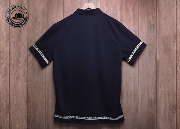 camisetas personalizadas para hombres moda personalizada algodón negro estampado polo thish-tsh003