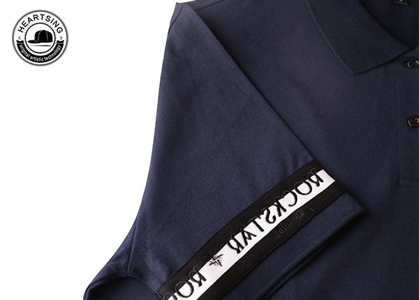 camisetas personalizadas para hombres moda personalizada algodón negro estampado polo thish-tsh003