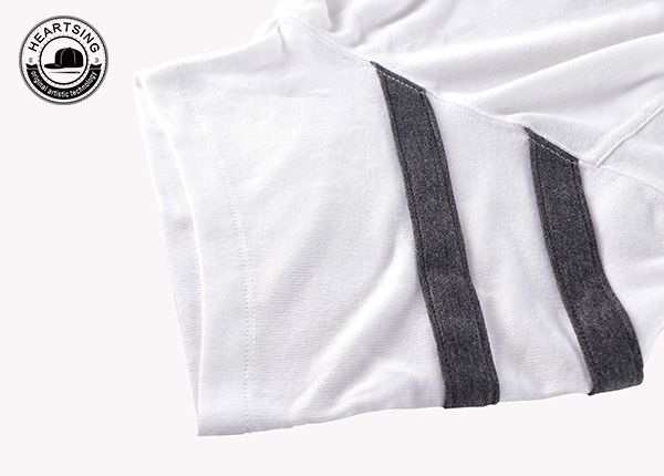 Camisetas al por mayor Moda personalizada Tampón de algodón blanco THISH-TSH010