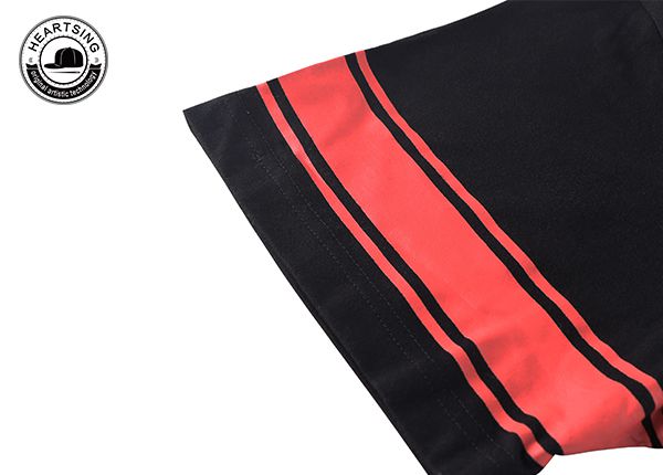 Camisetas baratas al por mayor moda de algodón negros Tampón de estampado de algodón TSH012