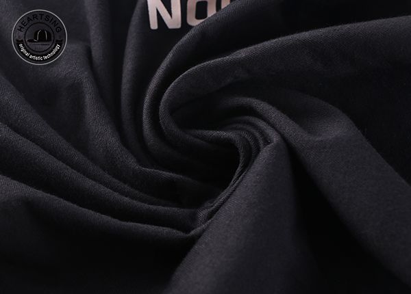 Camisetas baratas al por mayor moda de algodón negro Tampón de estampado de algodón THSH013