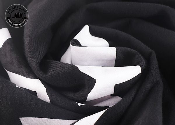 Camisetas baratas al por mayor moda de algodón negro Tampón de estampado de algodón THSH015