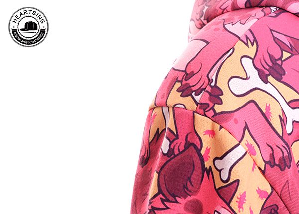 sudaderas al por mayor sudadera con capucha barata animal estampado rojo con capucha hd006