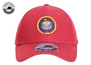 6 panel Cap Baseball Cotton Red Algodón Rojo Béisbol Velcro Cierre ajustable