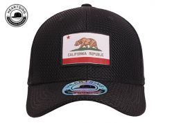 Tapa de béisbol negro con cierre de cuero Capas de béisbol negras personalizadas