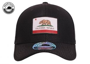 Tapa de béisbol negro con cierre de cuero Capas de béisbol negras personalizadas