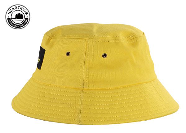 Lado del sombrero de cubo de algodón naranja personalizado