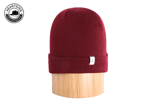 Vino de invierno de moda de moda personalizado al por mayor gorro de punto rojo