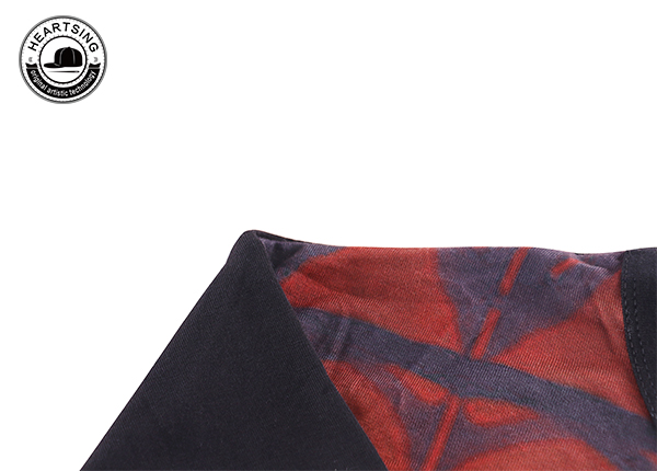 Camiseta de estampado de algodón negro de moda rojas de moda personalizada. JPG