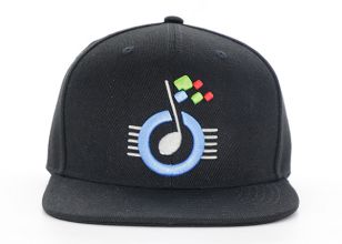 Sombrero de bordado plano de snapback negro bordado 3D tapa plana Snapback sombrero