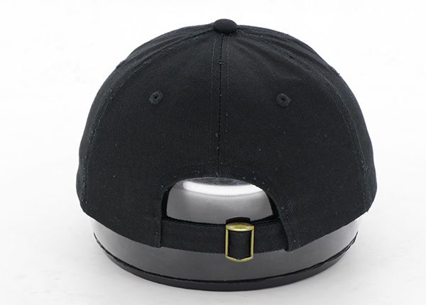 Detención del sombrero de papá de algodón negro y liso de algodón