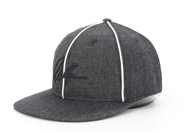 Slant of Mens 3D bordado ajustado snapback de mezclilla