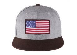 Flat Bill Star Strip Flag de Estado Unido Capacitación personalizada de la bandera estadounidense Snapback Snapback