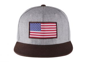 Flat Bill Star Strip Flag de Estado Unido Capacitación personalizada de la bandera estadounidense Snapback Snapback