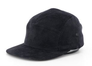 All Black Corduroy Blank 5 Panel Hat al por mayor
