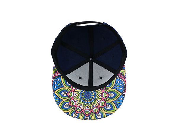 Dentro del sombrero de Snapback de Bill Flat Bill Bill Flat Impreso de Bandana Marina