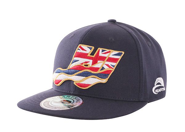 Slant of Navy Nice Snapback Cap con el logotipo de Bordery Bordery de la bandera de Hawaii State