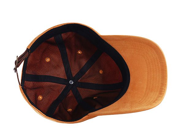 Dentro de la llave en blanco de gamuza amarilla no logotipo gorra de béisbol