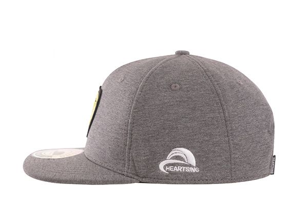 Lado del sombrero de vellón plano gris personalizado