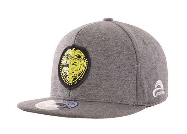 Inclinación de sombrero de vellón plano gris personalizado personalizado