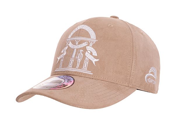 Inclinación de la gorra de béisbol de gamuza de color caqui de mujer con cierre de correa de gamuza