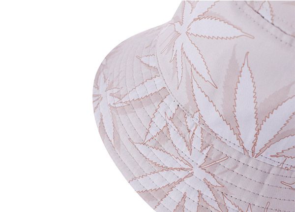 Lado del sombrero de pesca blanca de algodón de algodón personalizado