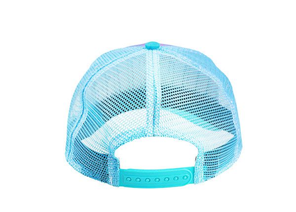 Detención del sombrero de camionero azul y blanco personalizado