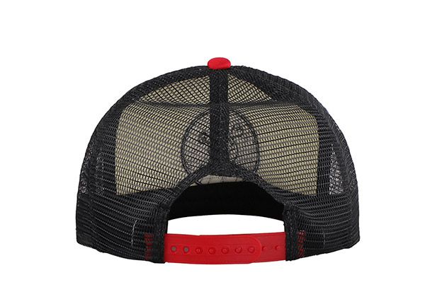 Atrás del sombrero de camionero de espuma blanca impresa personalizada