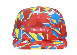 Tapa floral de sombrero ajustable de 5 paneles personalizada