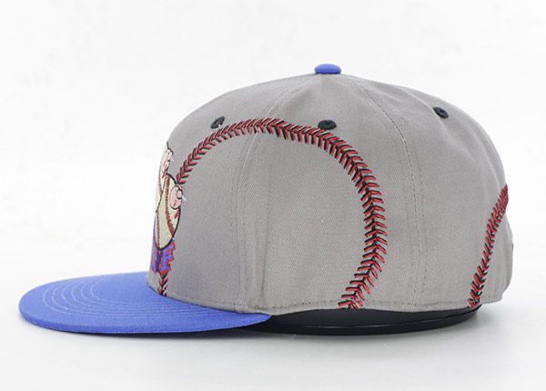 Lado de la tapa de snapback instituctada de gris no