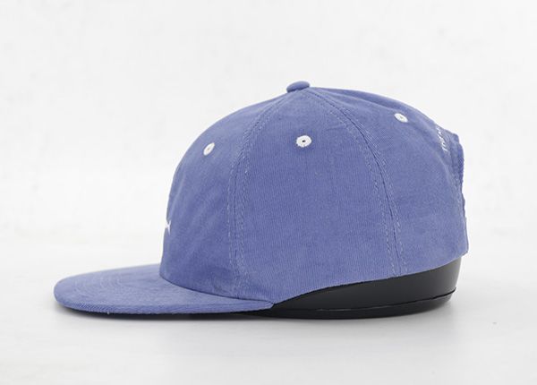 Lado de los sombreros snapback de pana de color azul bebé personalizado para niños pequeños