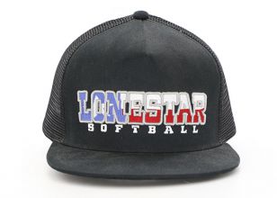 Hombo de panel Snapback 5 Black Trucker con parche bordado