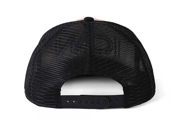 Back of Cool Design Snapback Hat con borde de corcho