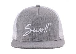 Capilla de camionero personalizado de Snapback gris y blanco