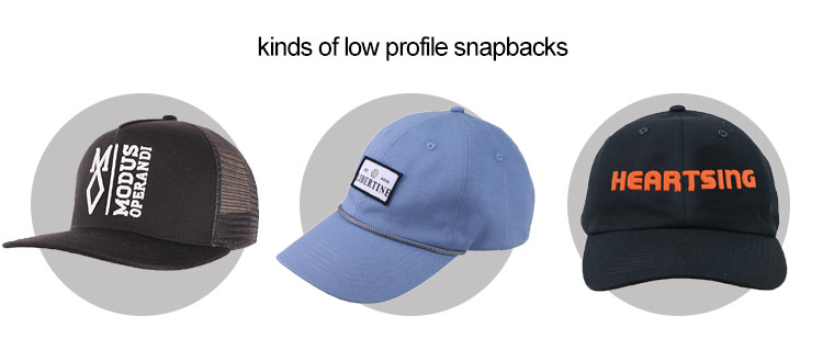 Sombreros de Snapback de bajo perfil