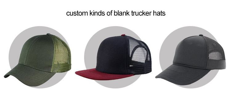 Sombreros de camionero en blanco