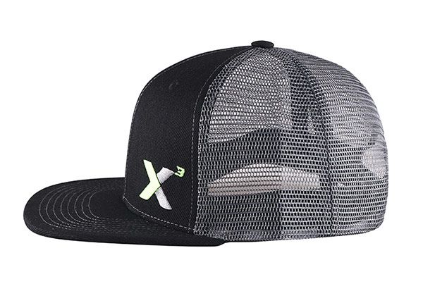 Lado de la tapa de camionero snapback negro liso